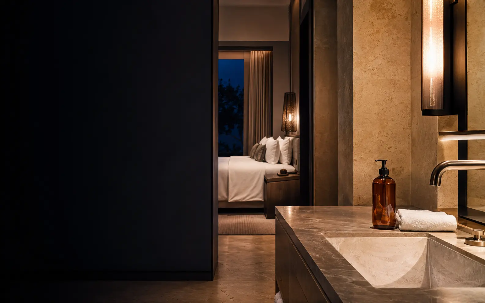 Premium hotel room and bathroom prepared to a professional hygiene standard